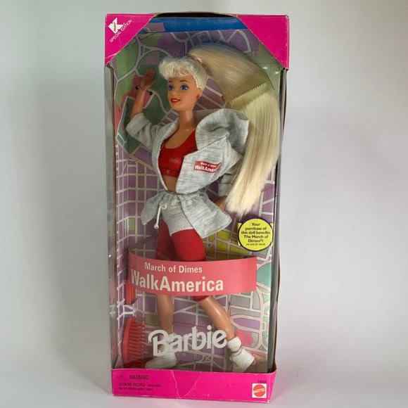 March of Dimes Barbie Walk America 1997 KMart Special Edition 18506 Sealed Box N - Picture 1 of 12